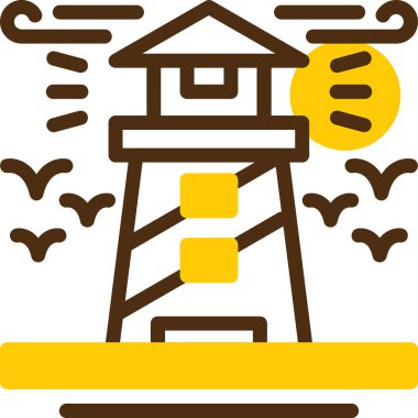 Fener. Web simgesi basit illüstrasyon