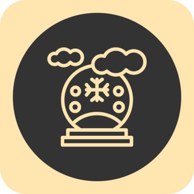 Bir kar tanesi simgesinin vektör çizimi