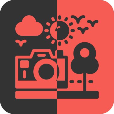 Kamera simgesi, vektör illüstrasyonu