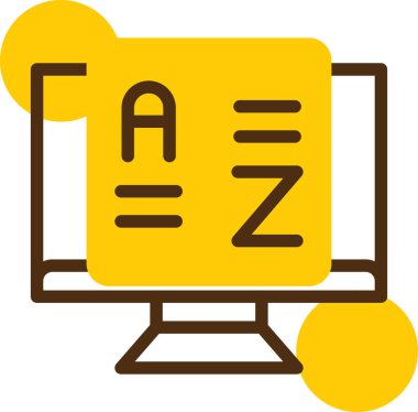 Bilgisayar. Web simgesi basit illüstrasyon