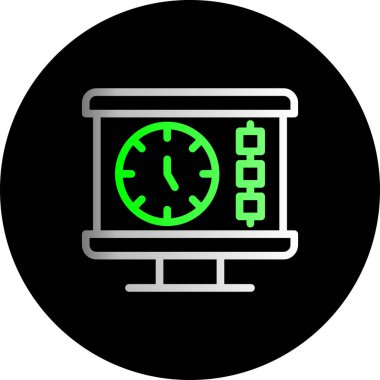 Saat simgesi, basit vektör illüstrasyonu