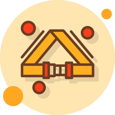 inşaat endüstrisi simgesini ana hatlarıyla doldurma