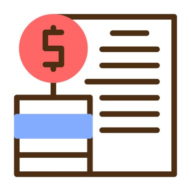 Bill simgesi vektör illüstrasyonu