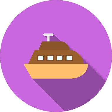 Bir tekne simgesinin vektör illüstrasyonu