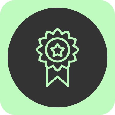 Rozet simgesi soyut arkaplanda izole edildi