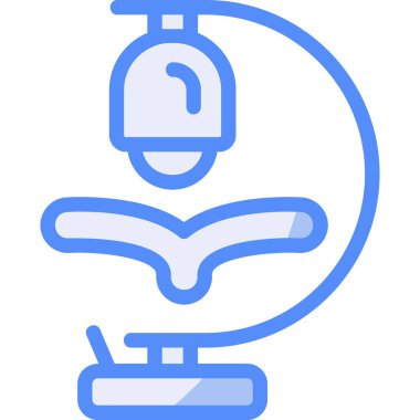 Mikroskop. Web simgesi basit illüstrasyon