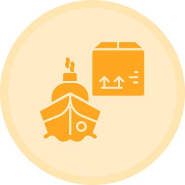 Gemi simgesinin vektör illüstrasyonu