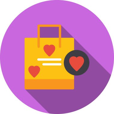 Kalp çanta vektör simgesi