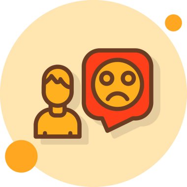 Konuşma baloncukları olan üzgün çift