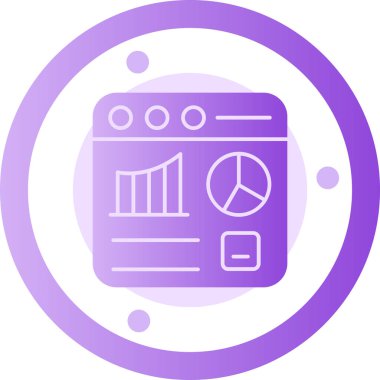 Veri analiz simgesi, vektör illüstrasyonu