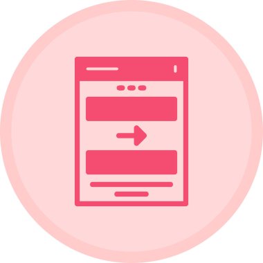 Tarayıcı. Web simgesi basit illüstrasyon