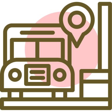 konumu simgesi harita, illüstrasyon vektör