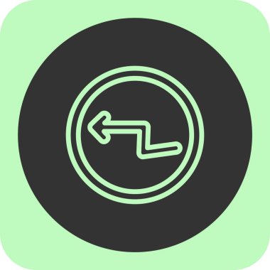 Yol simgesi, vektör illüstrasyonu