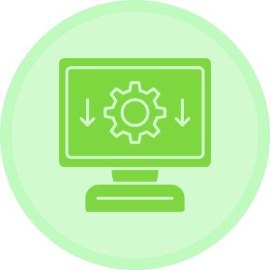 Bilgisayar. Web simgesi basit illüstrasyon