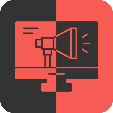 Simge vektör illüstrasyonu reklam ediliyor