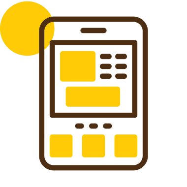 cep telefonu ikonu vektör illüstrasyonu