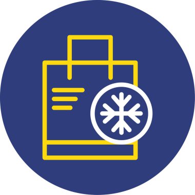 vektör kar tanesi simgesi illüstrasyonu