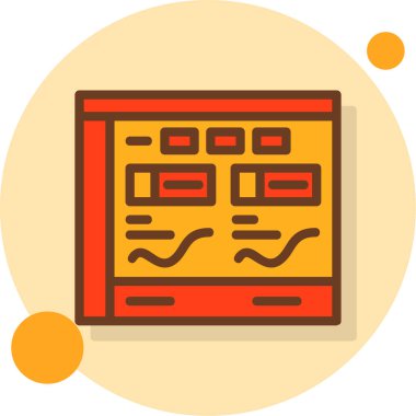 Bina. Web simgesi basit illüstrasyon