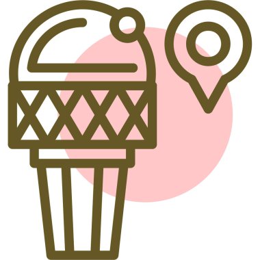 Harita. Web simgesi basit illüstrasyon