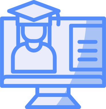 Öğrenci. Web simgesi basit illüstrasyon