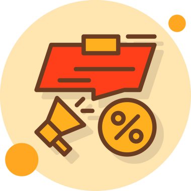 Alışveriş indirimi simgesi, vektör illüstrasyonu