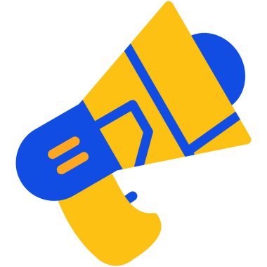 Megafon. Web simgesi vektör illüstrasyonu