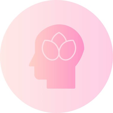 İnsan kafası simgesinin vektör illüstrasyonu