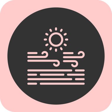 Güneş simgesinin vektör illüstrasyonu