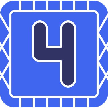 4 numaralı simge işareti tasarımı