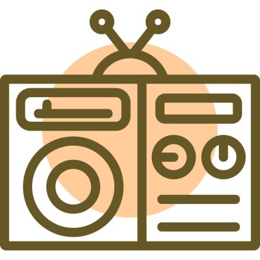 Modern radyo ikonunun vektör illüstrasyonu