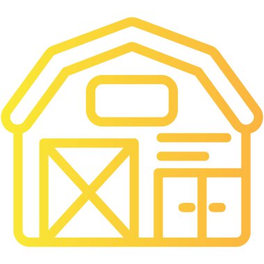 çiftlik inşa ikonu vektör illüstrasyonu