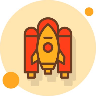  düz uzay gemisi vektör simgesi