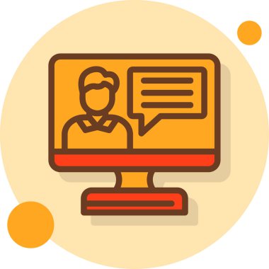 Konuş. Web simgesi basit illüstrasyon