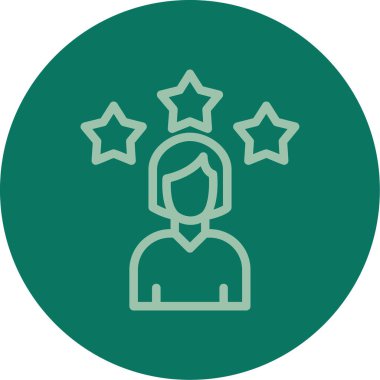 Benzersiz yıldız çizgisi vektör simgesi