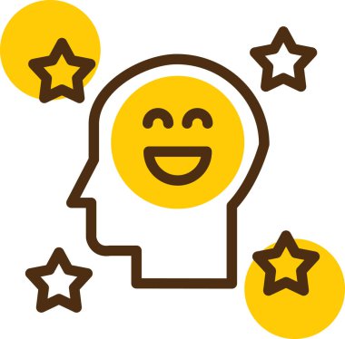 Mutlu gülümseme ikonu, özet tarzı