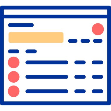 liste simgesi. düz resimleme