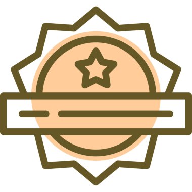 Madalya simgesi, vektör illüstrasyonu