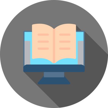 Okuma düz vektör simgesi