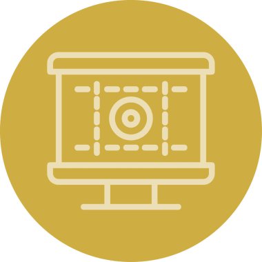 vektör lcd simgesi illüstrasyonu