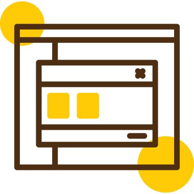 Web tarayıcısı. Web simgesi basit illüstrasyon