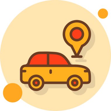 taksi vagonu ikon vektör illüstrasyonu