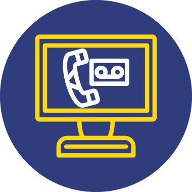 Çağrı. Web simgesi basit illüstrasyon