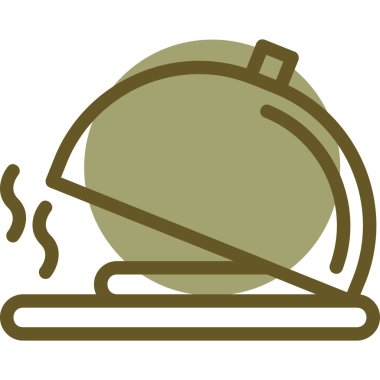 Sıcak ve sıcak yiyecek ikonunun vektör çizimi