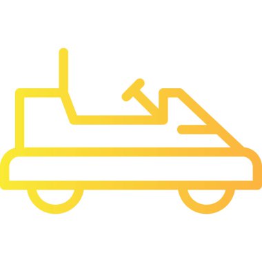 Sarı bir arabanın vektör çizimi