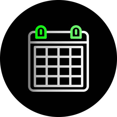 Takvim web simgesi, vektör çizim