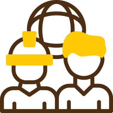 Bir grup insanın vektör çizimi