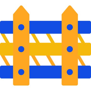 bariyer yapı simgesi düz biçimli