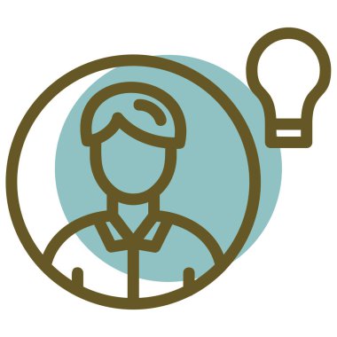 Bir insan simgesinin vektör illüstrasyonu