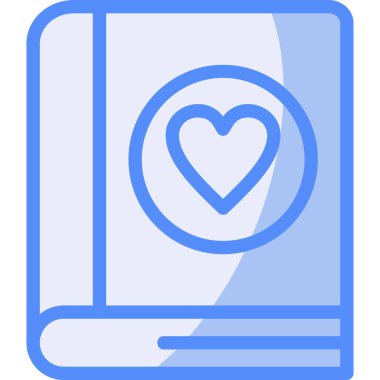 kitap kalp ikonu - taslak biçimi