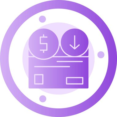 Para için. Web simgesi basit illüstrasyon